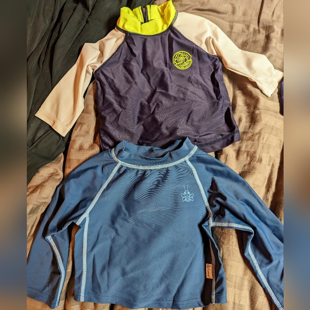 Infant swim/sun/rash guard tops - size 6-12m